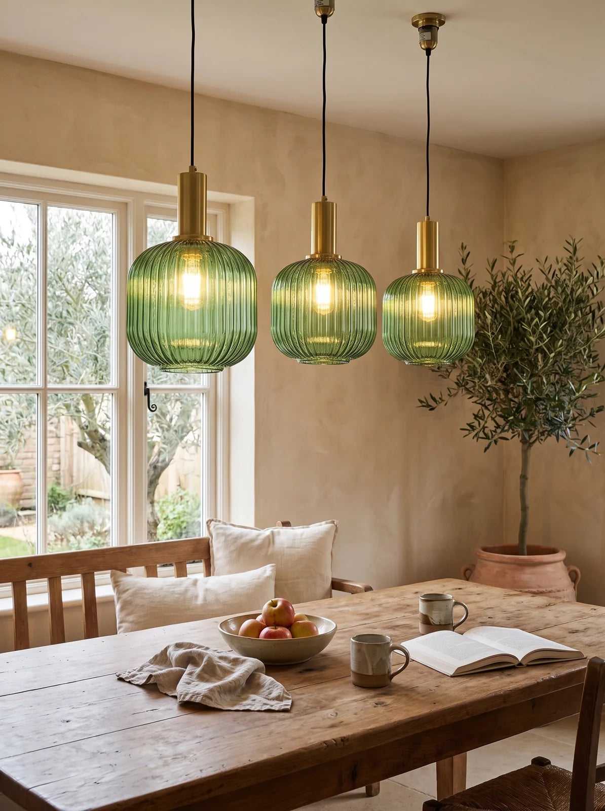 Striped Glass Pendant Light - iwt3_image
