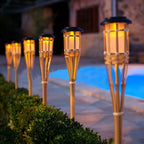 Solar Bamboo Flame Lights 2-Pack