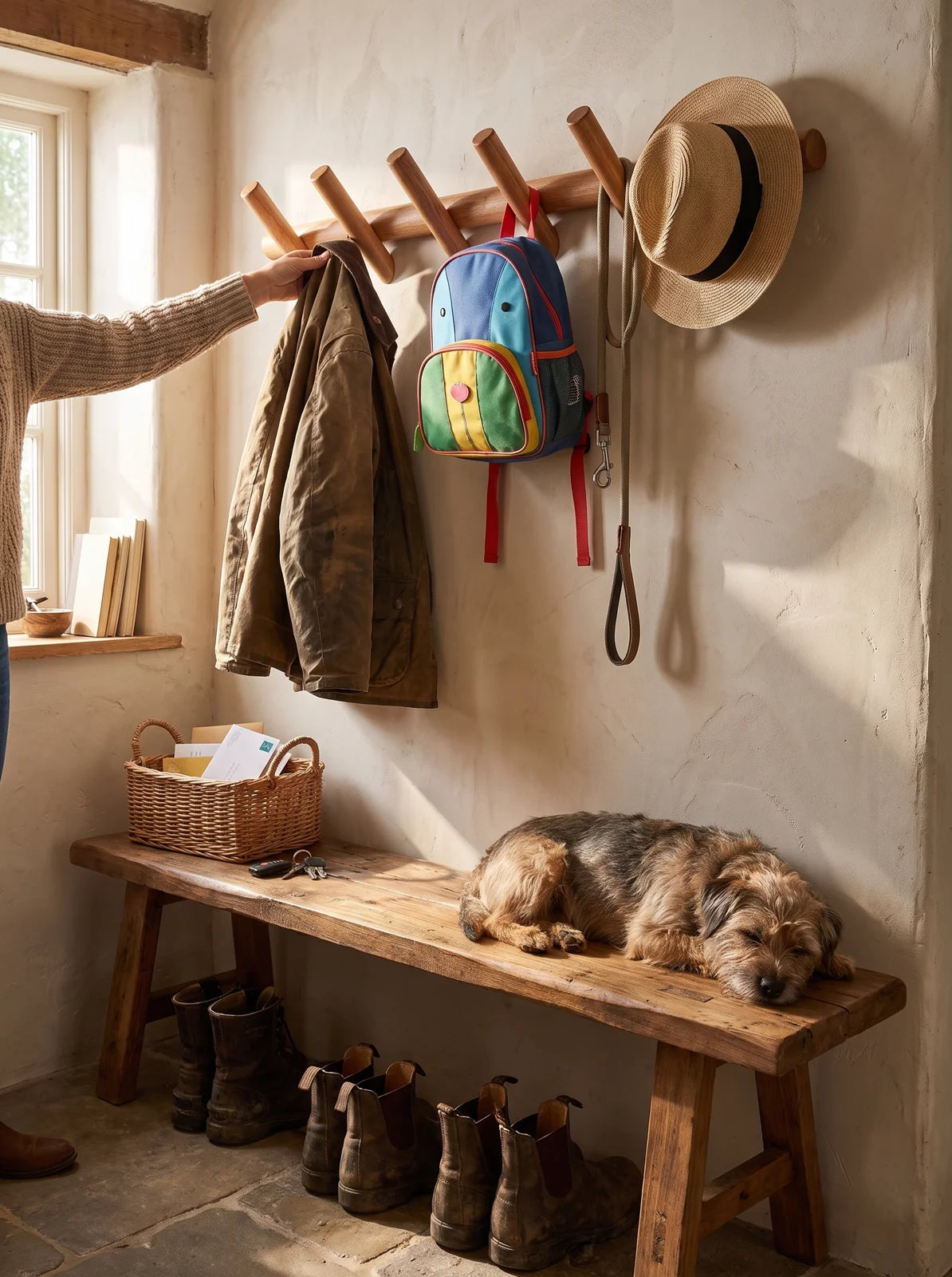Maeve Solid Oak Wall Rack - iwt1_image