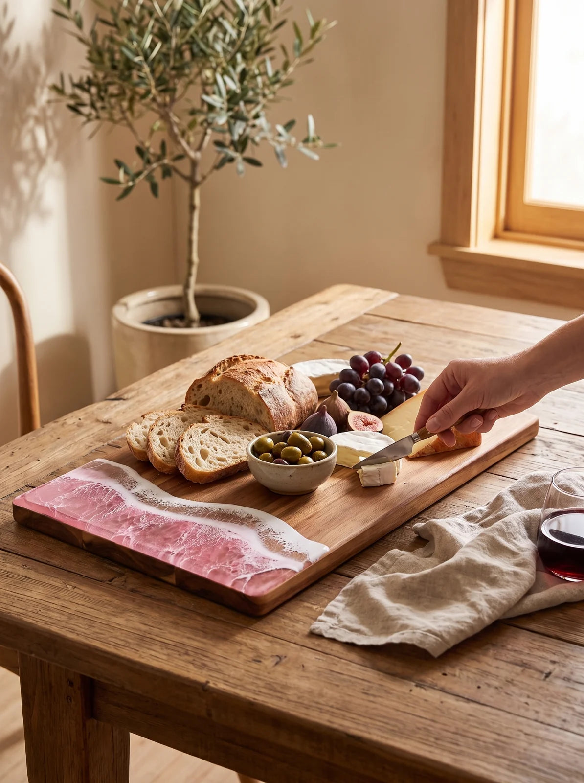 Wave Resin Acacia Cutting Board - iwt1_image