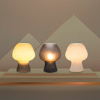 Vintage Ribbed Glass Bedside Lamp