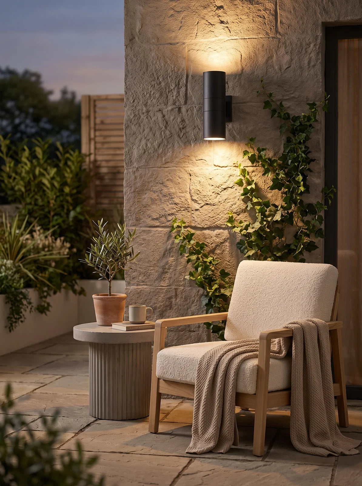 Modern Up Down Outdoor Wall Light - iwt2_image