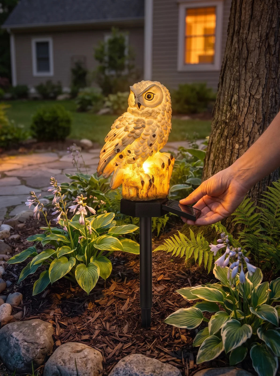 Solar Owl Garden Pathway Light - iwt1_image