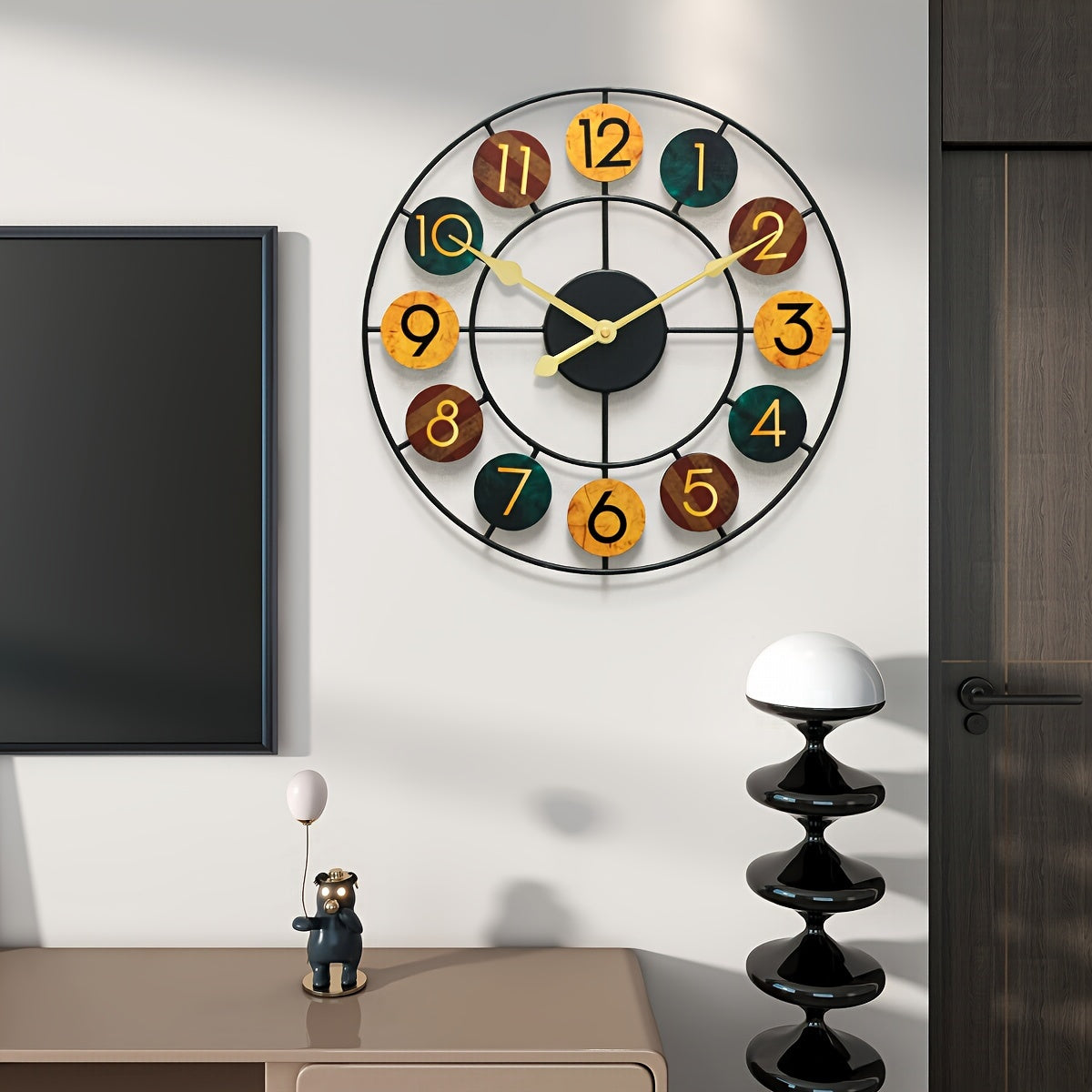 Colorful Metal Wall Clock