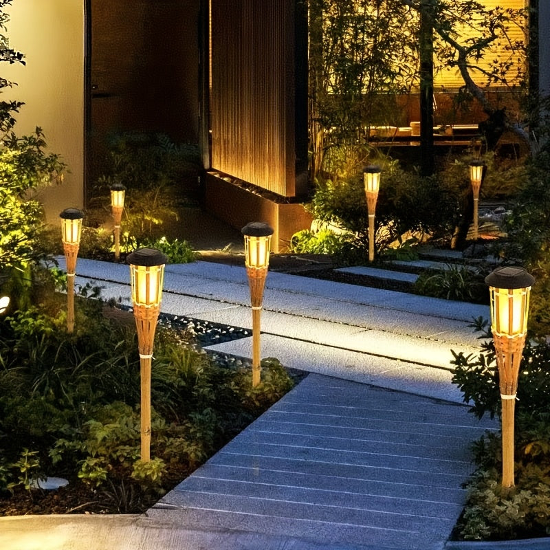 Solar Bamboo Flame Lights 2-Pack