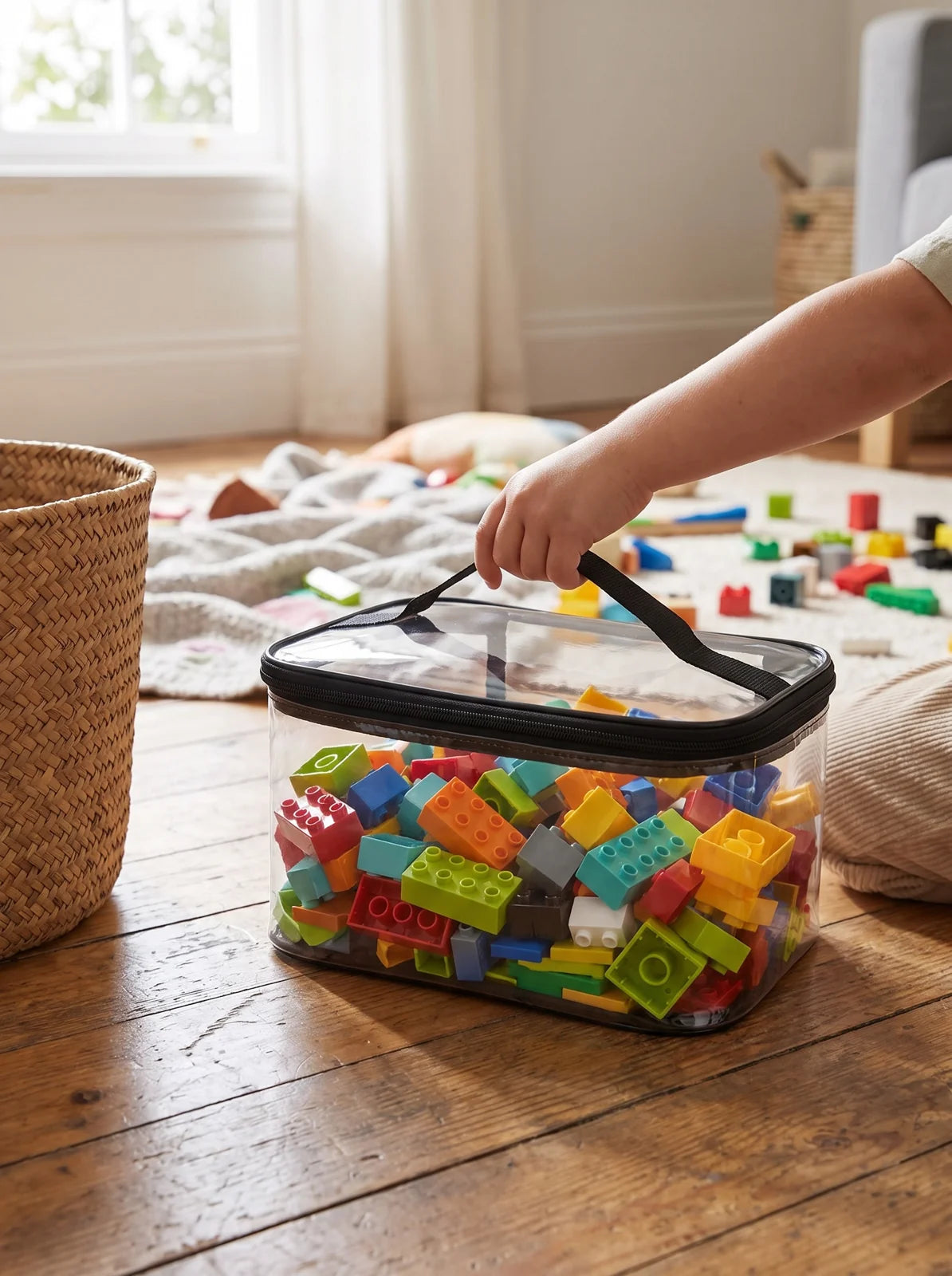 Transparent Mesh Toy Storage Bag - iwt3_image