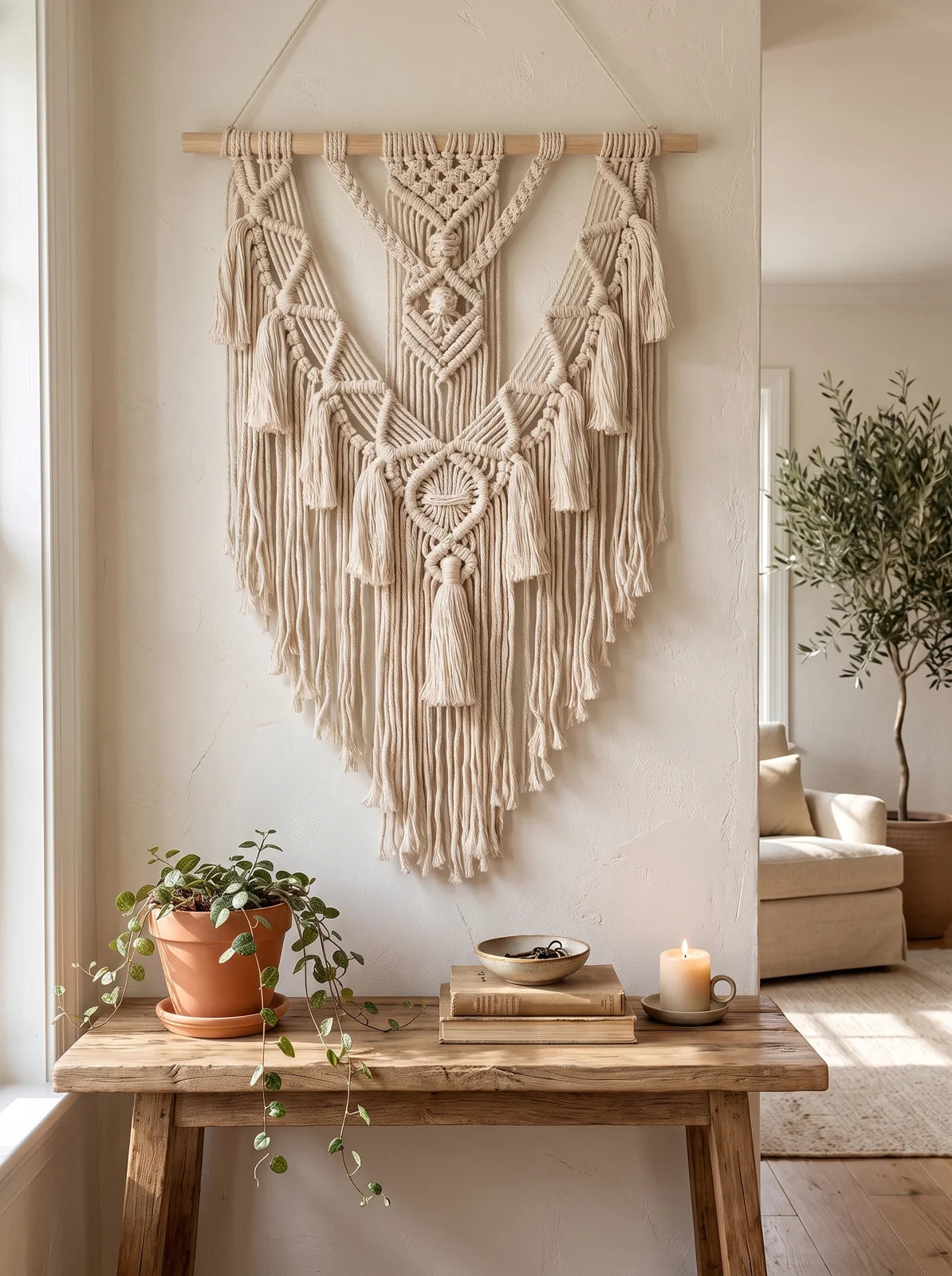 Bohemian Macrame Wall Hanging - iwt3_image