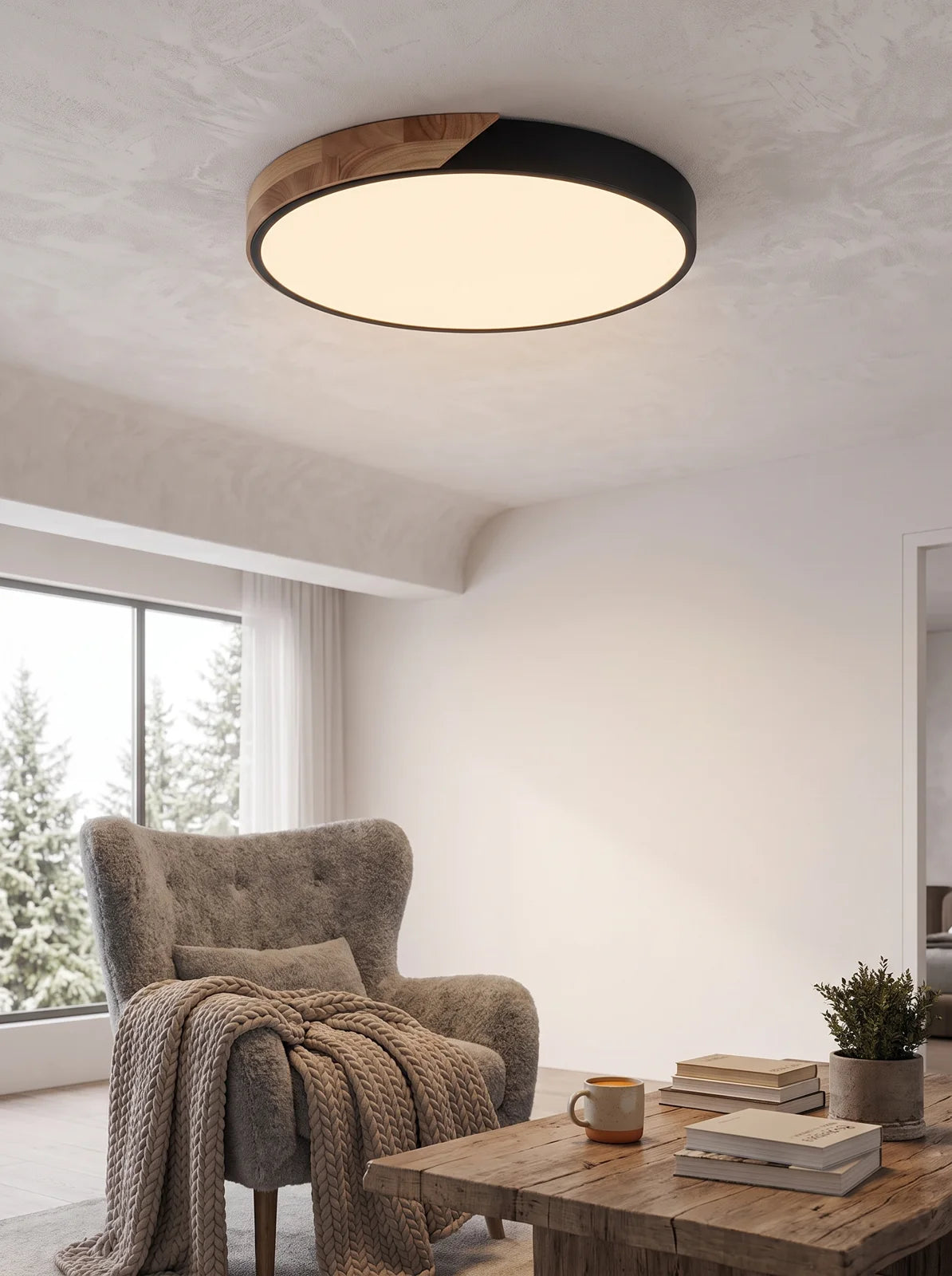 Nordic Wooden LED Ceiling Light - iwt1_image