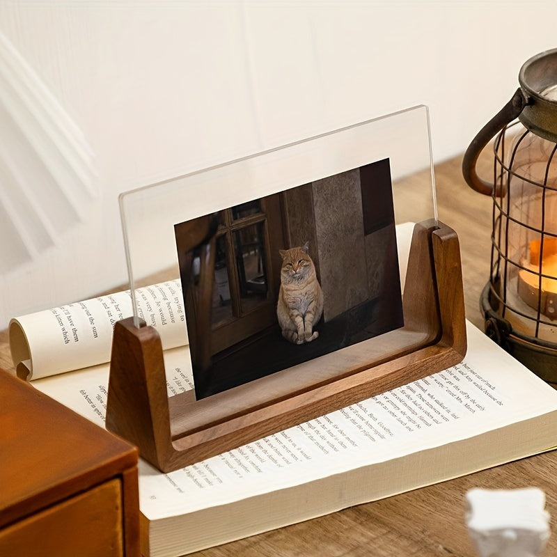 U-Shaped Acrylic Wood Photo Frame