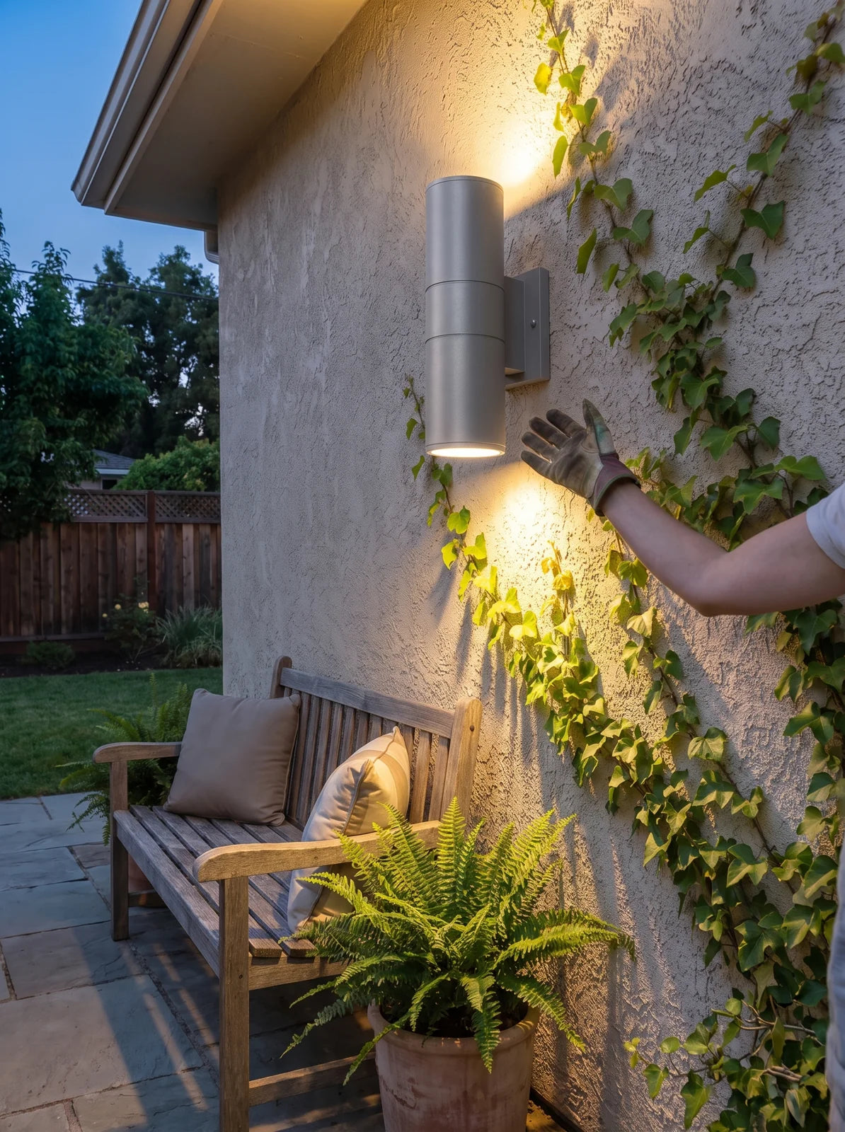 Modern Up Down Outdoor Wall Light - iwt3_image