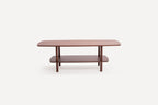 Serif Coffee Table, walnut finish, front view