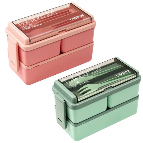 1400ml Double Layer Bento Box