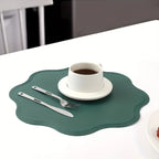 FloraMat Round Faux Leather Placemats