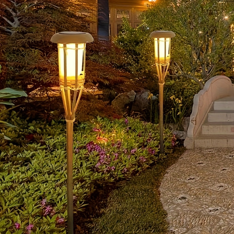 Solar Bamboo Flame Lights 2-Pack