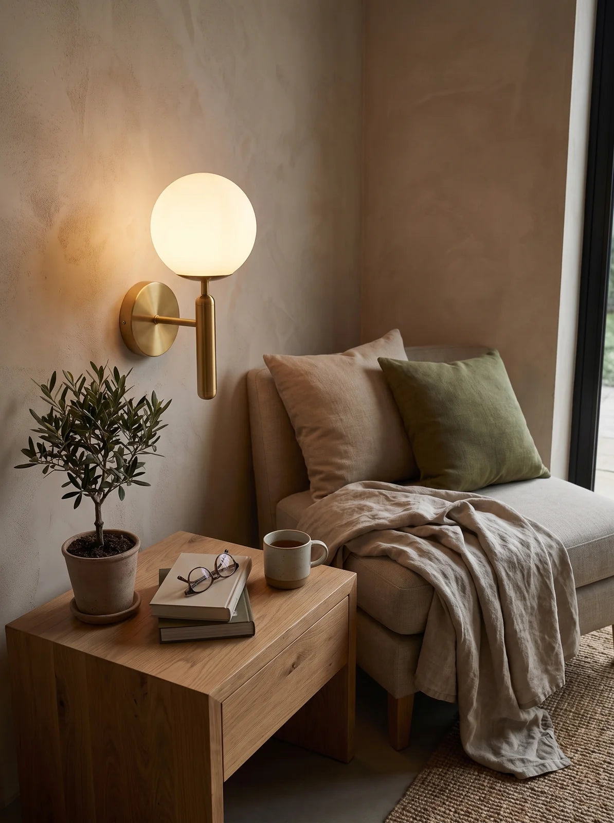 Modern Glass Globe Wall Sconce - iwt1_image
