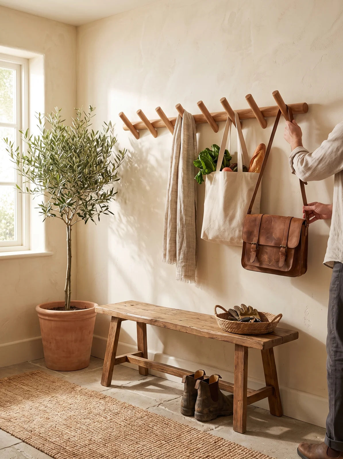 Maeve Solid Oak Wall Rack - iwt3_image
