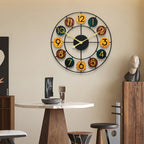 Colorful Metal Wall Clock