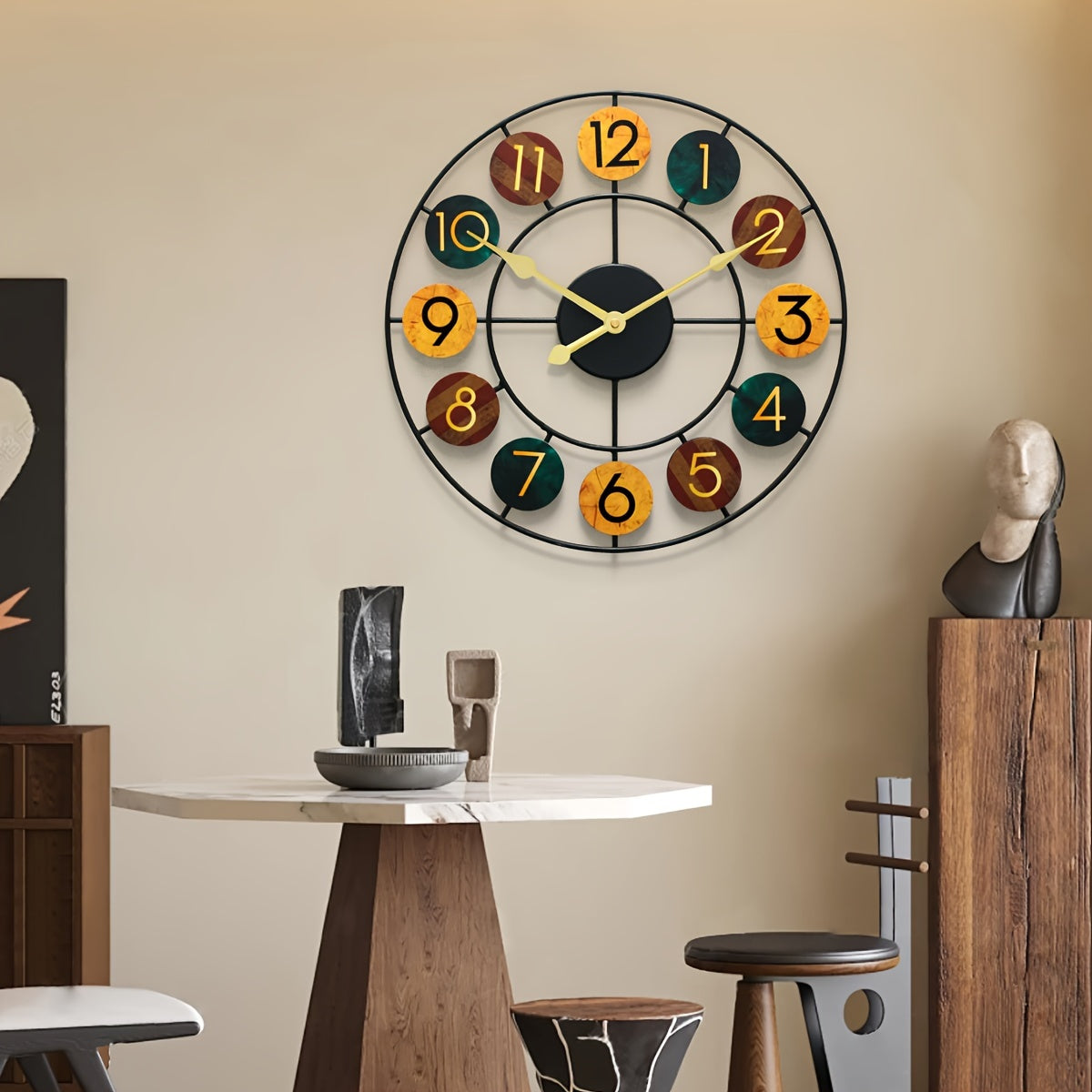 Colorful Metal Wall Clock