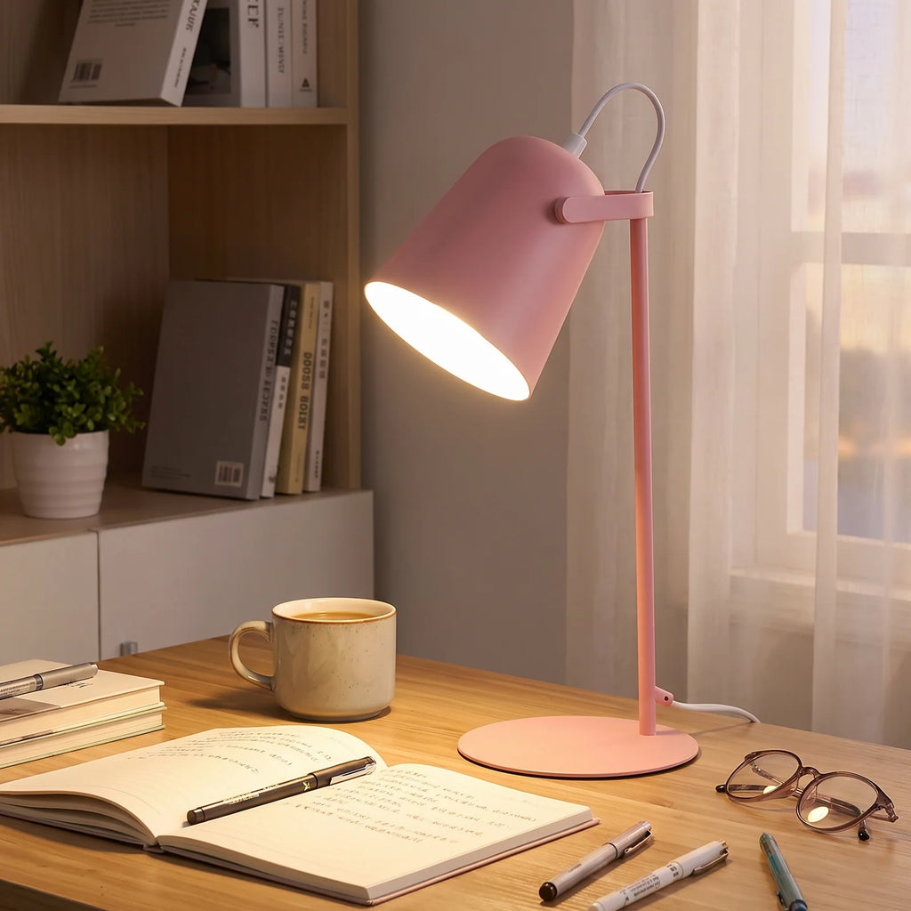 Nordic Metal LED Desk Lamp - Pink (webp)