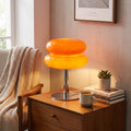 Italian Designer Glass Table Lamp | Modern Retro Accent Light - Orange (webp)