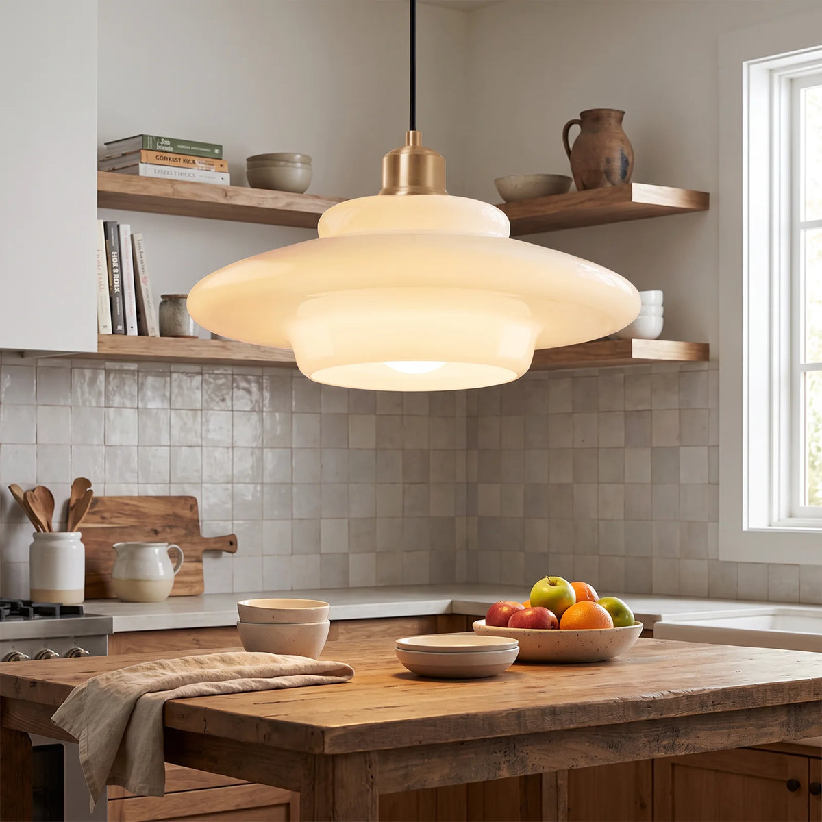 White Glass Pendant Light - B (webp)