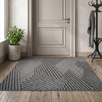 Durable Non-Slip Door Mat | Modern Dirt-Resistant Entry Mat - Grey (webp)