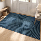 Durable Non-Slip Door Mat | Modern Dirt-Resistant Entry Mat - Blue (webp)