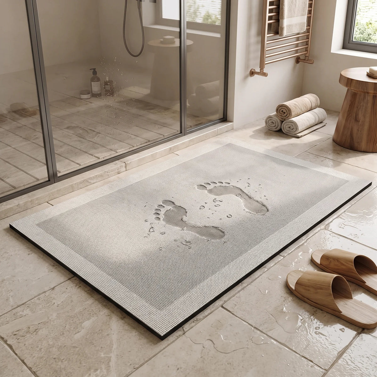 Super Absorbent Bath Mat | Quick-Dry Non-Slip Bathroom Floor Mat - C