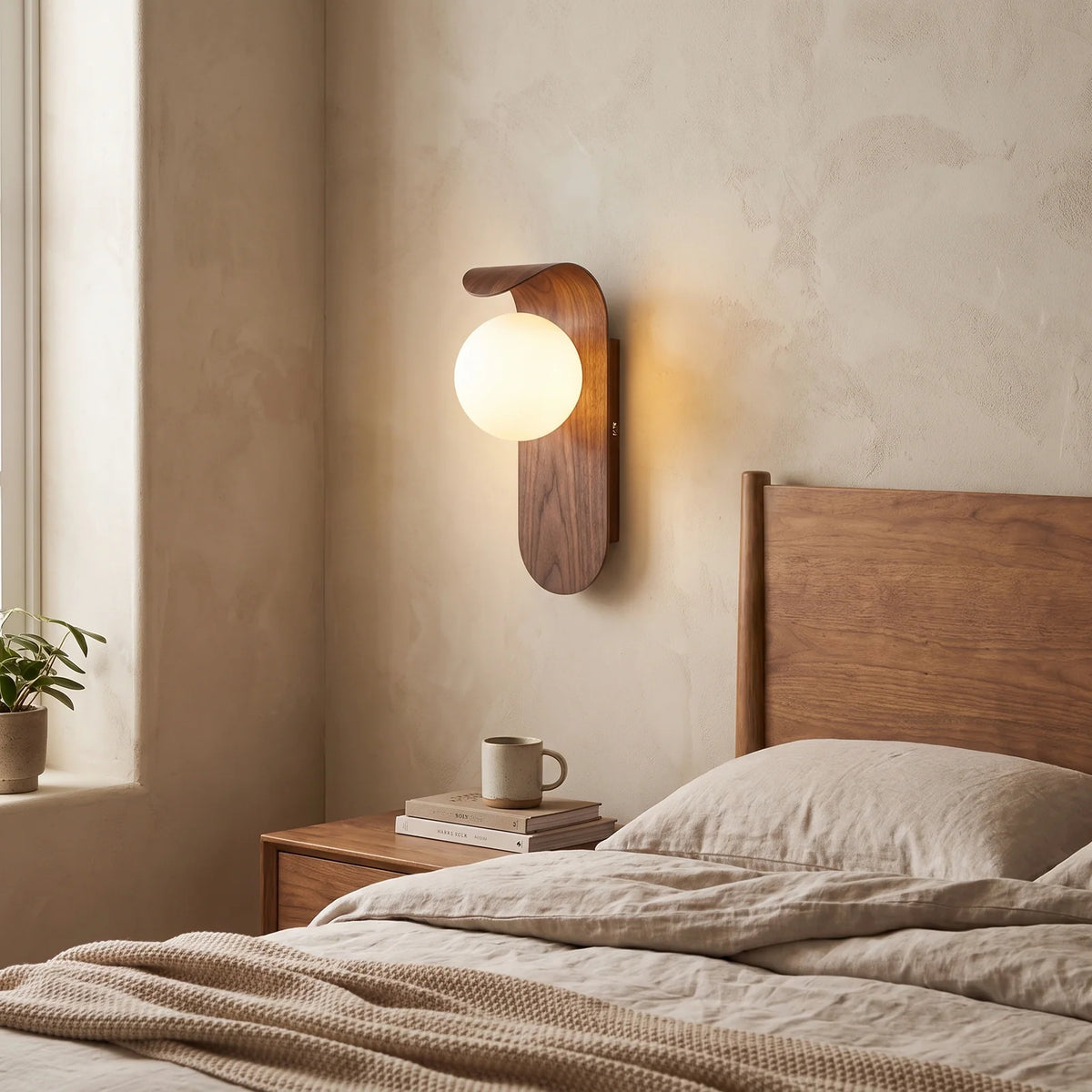 Icar Scandinavian LED Wall Lamp | Minimalist Wooden Design