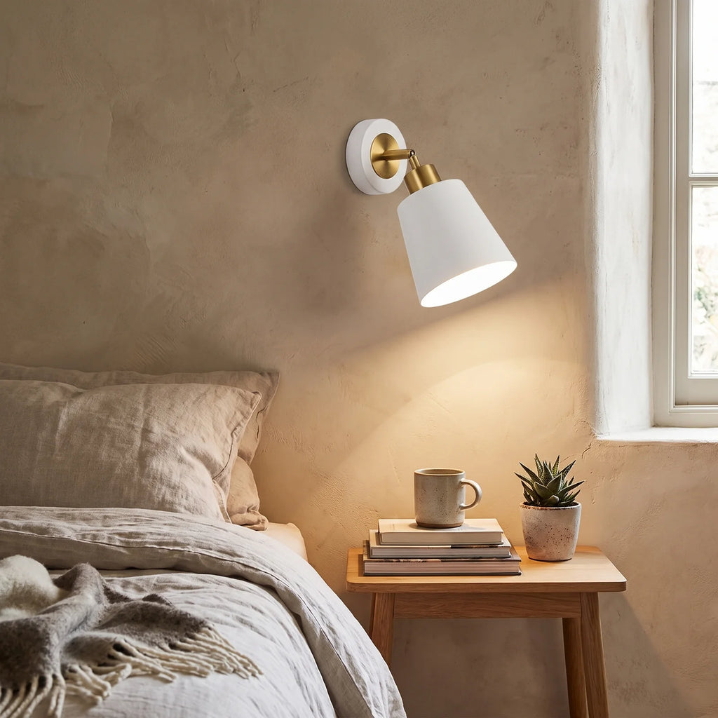 Modern Metal Wall Sconce Light | Adjustable Bedroom & Living Room Lamp