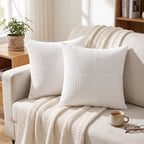 Corduroy Cushion Covers | Luxury Striped Throw Pillow Covers