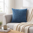 Corduroy Cushion Covers | Luxury Striped Throw Pillow Covers