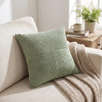Corduroy Cushion Covers | Luxury Striped Throw Pillow Covers