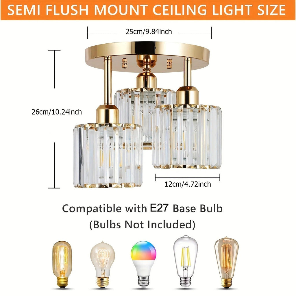 Gold Luxury Crystal Ceiling Light